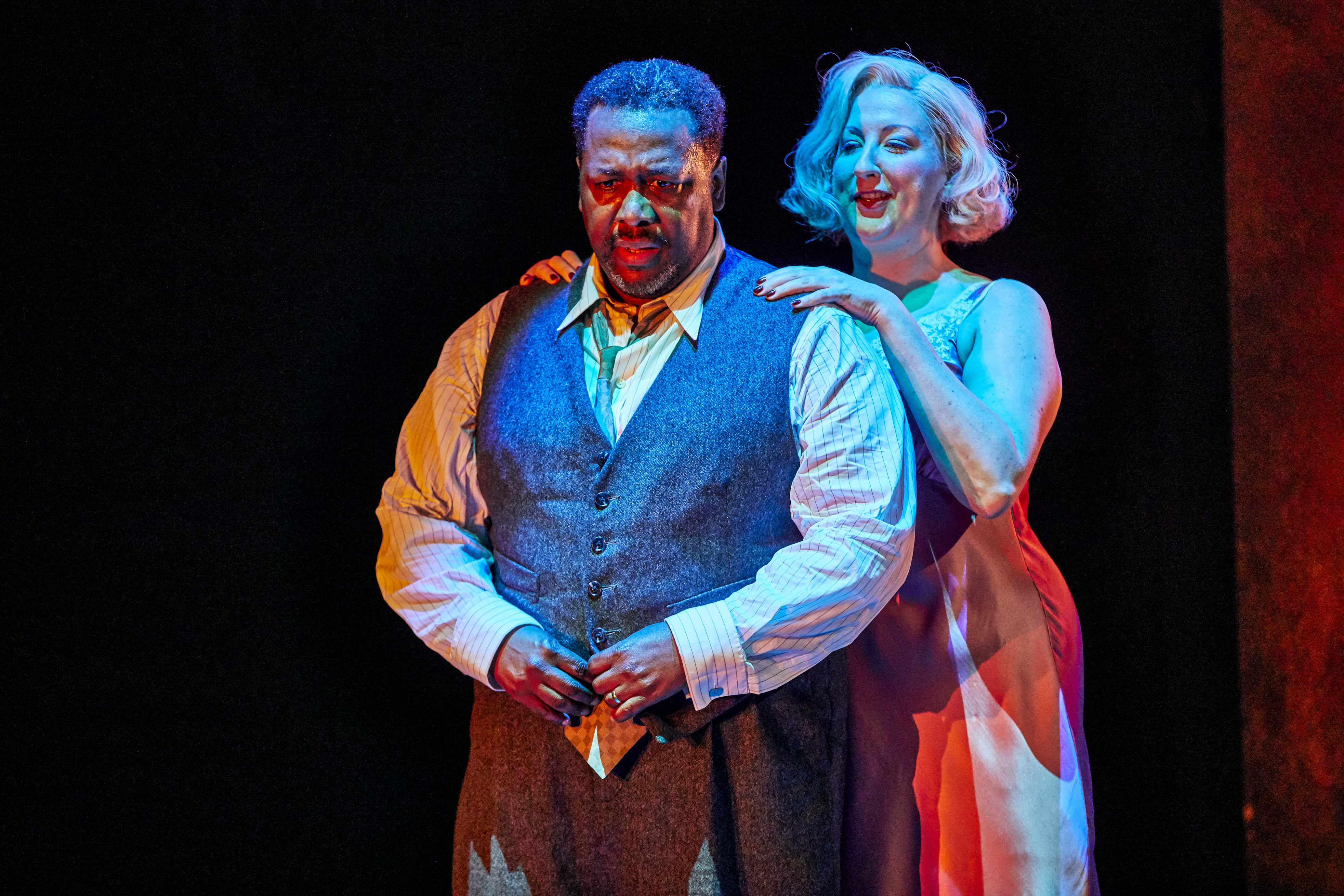 Wendell Pierce and Maggie Service in Death of a Salesman, Young Vic (c) Brinkhoff Mogenburg