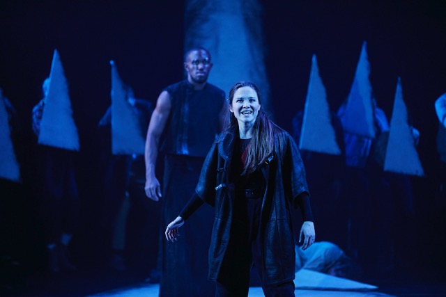 Oseloka Obi and Olivia Dowd Macbeth in NYTs Macbeth at the Garrick Theatre. [Credit The Other Richard]