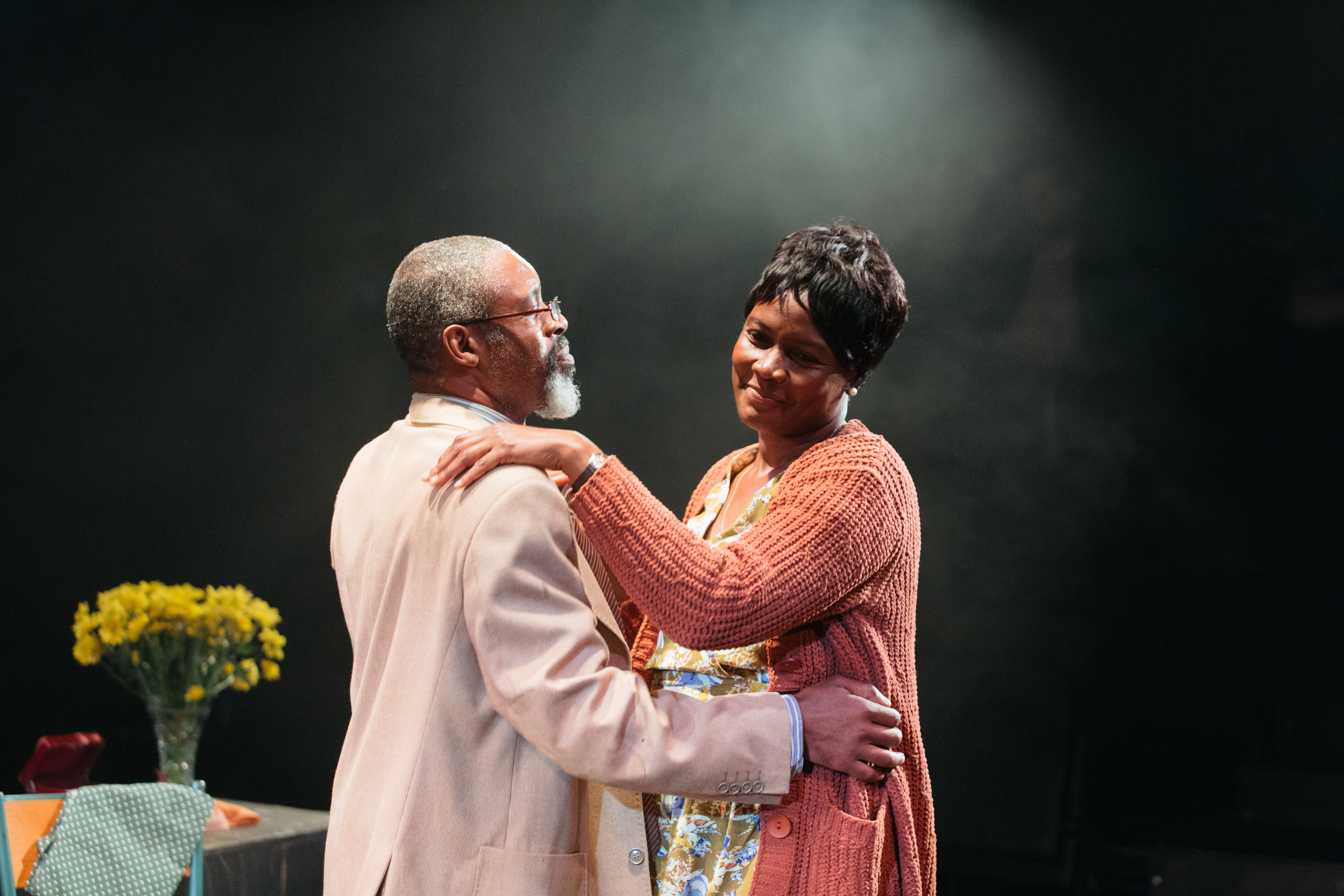 Wil Johnson and Sarah Niles in Leave Taking at the Bush Theatre © Helen Murray