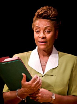 Dona Croll as the secretary in the Archbishop and the Antichrist
