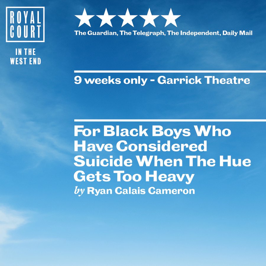 For Black Boys Who Have Considered Suicide When the Hue Gets Too Heavy returns to the West End in 2024