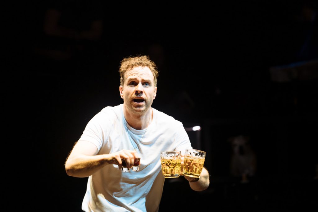 Rafe Spall as Michael in Death of England by Clint Dyer and Roy Williams. Image by Helen Murray