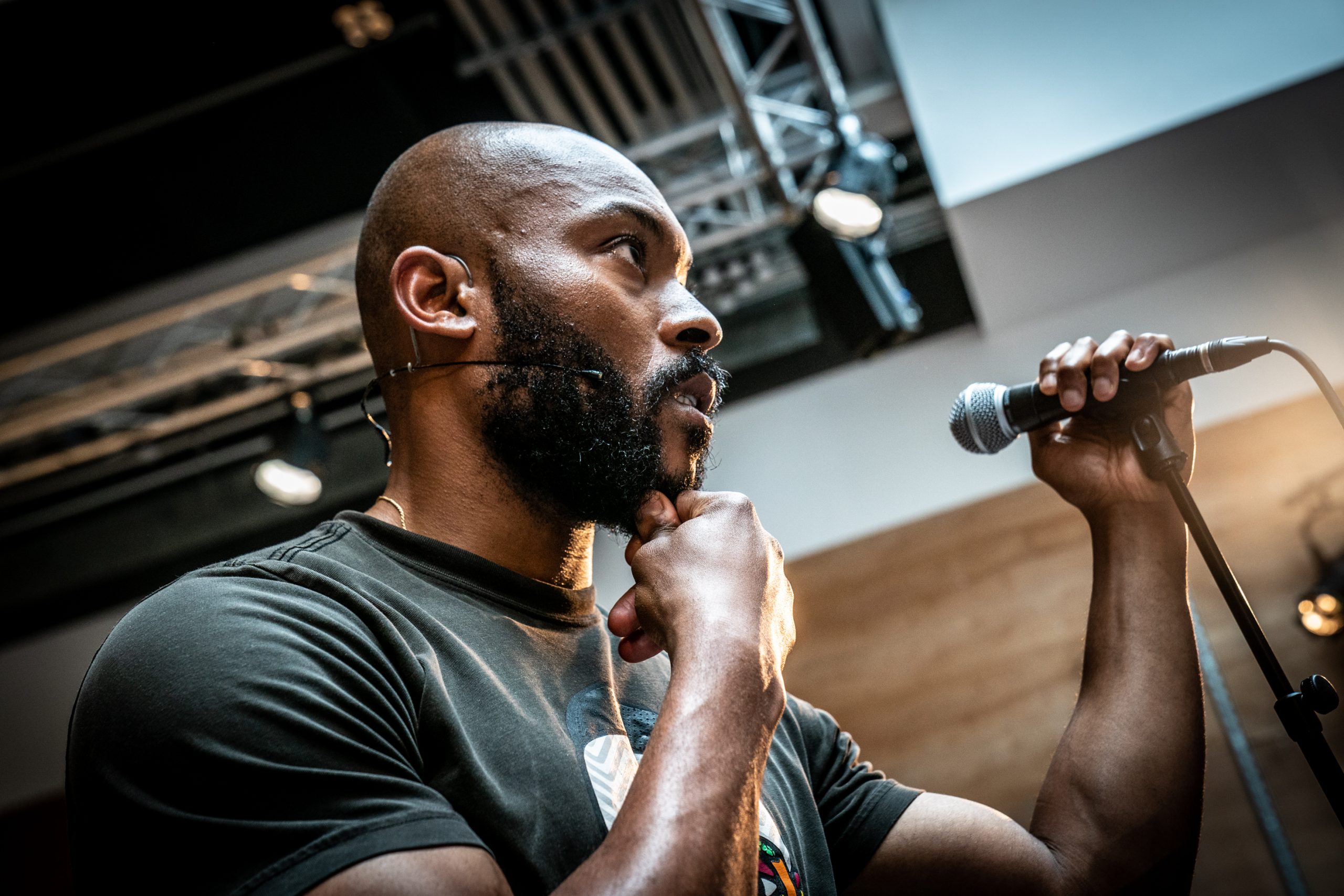 Arinzé Kene in rehearsal for Get Up Stand Up! The Bob Marley Musical Credit Craig Sugden