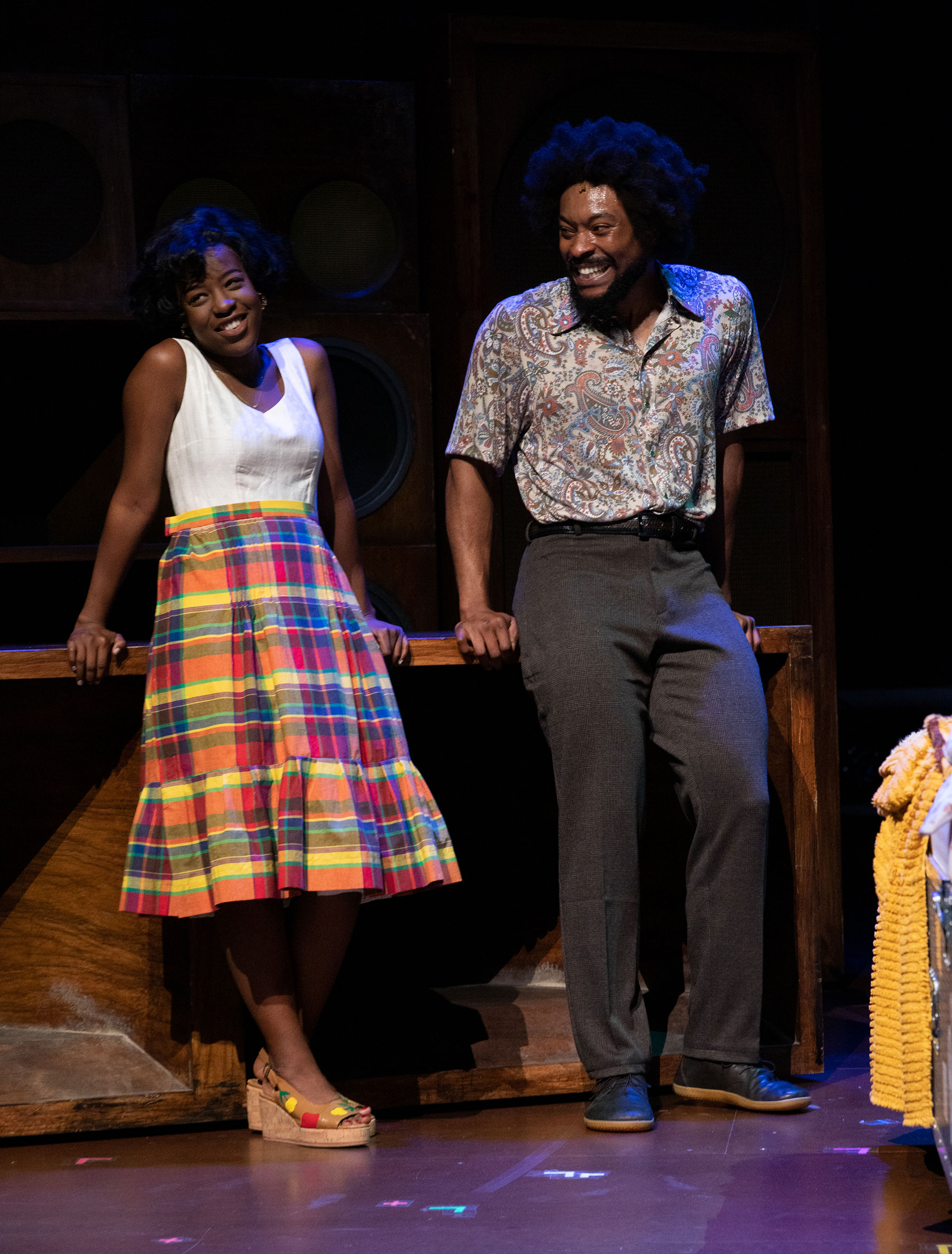 Gabrielle Brooks as Rita Marley, Arinzé Kene as Bob Marley - photo by Craig Sugden