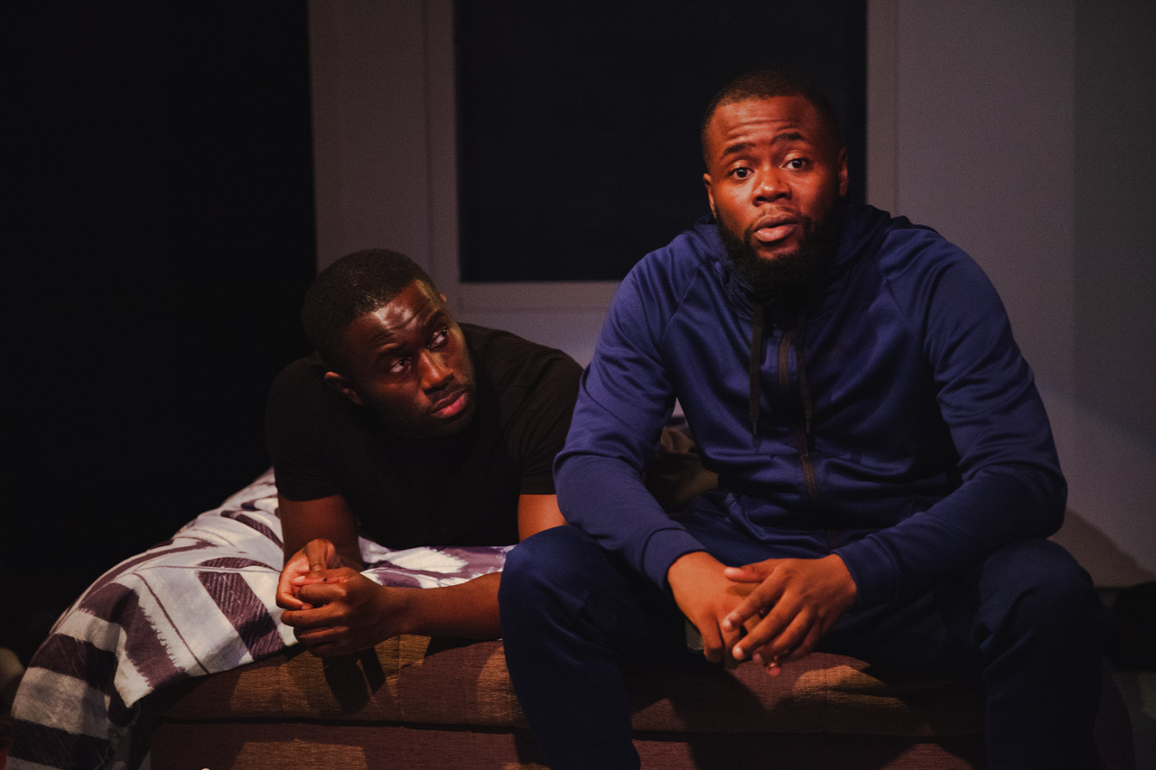 Michael Fatogun and Anyebe Godwin, FOXES, Theatre 503, Courtesy of Adiam Yemane