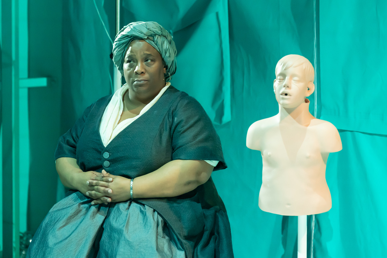 Llewella Gideon in MARYS SEACOLE. Directed by Nadia Latif. Photo Marc Brenner
