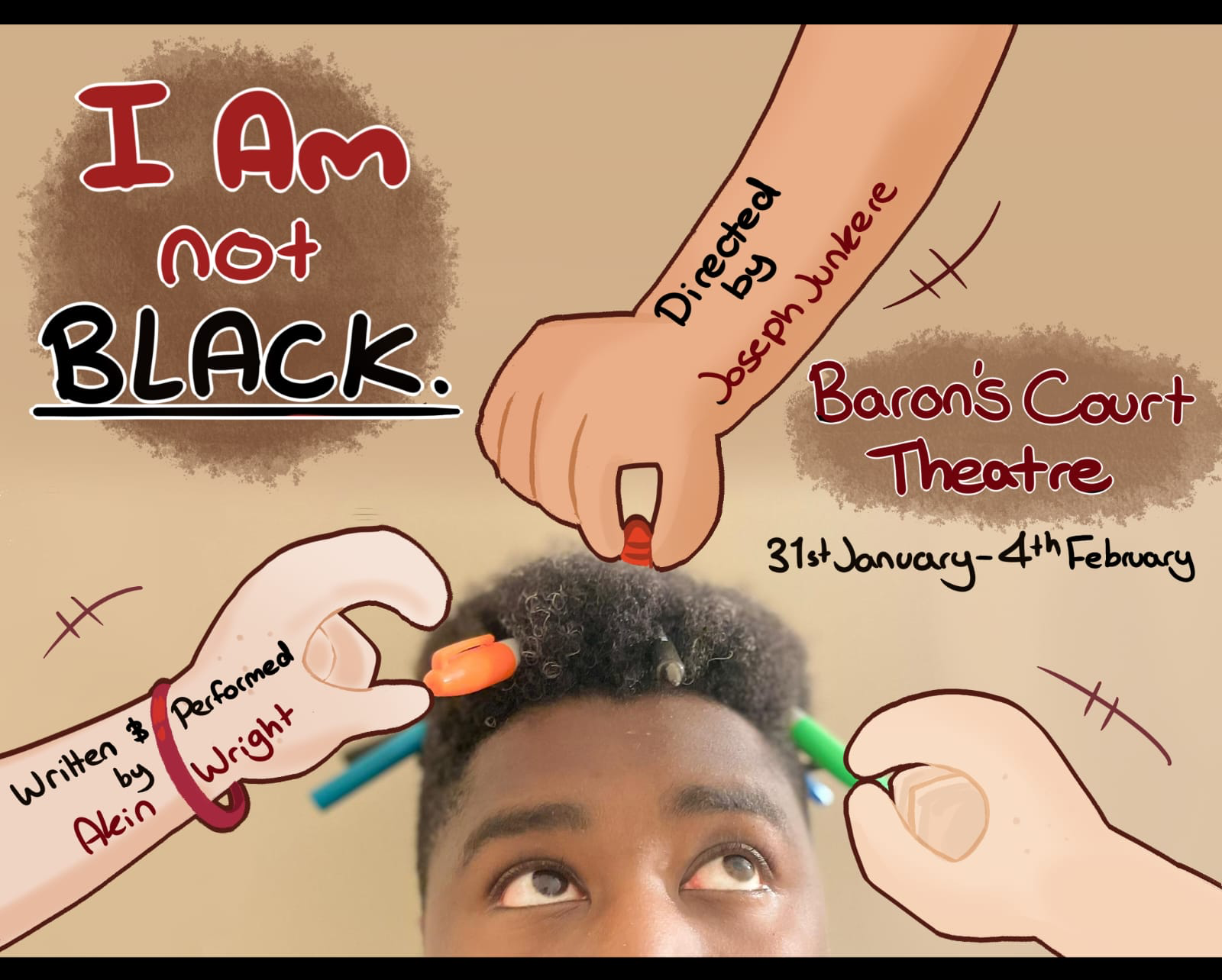 I Am Not Black by Akin Wright, Baron's Court Theatre