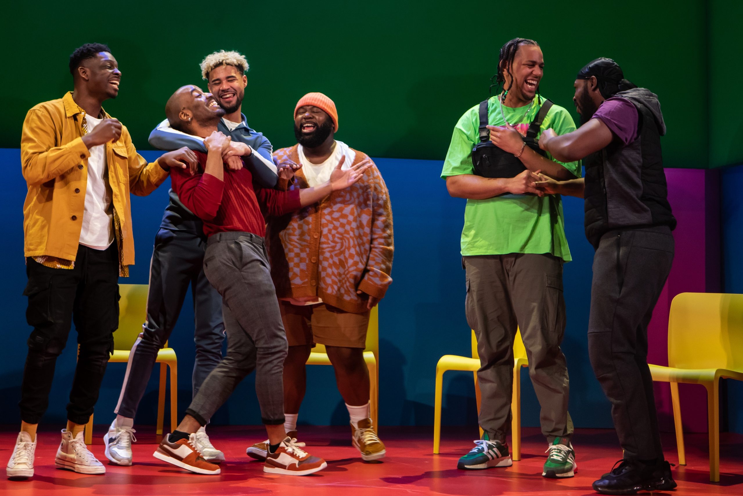 For Black Boys Who Have Considered Suicide When the Hue Gets too Heavy (Apollo Theatre) Aruna Jalloh, Nnabiko Ejimofor, Darragh Hand, Emmanuel Akwafo, Kaine Lawrence, and Mark Akintimehin(c) Ali Wright