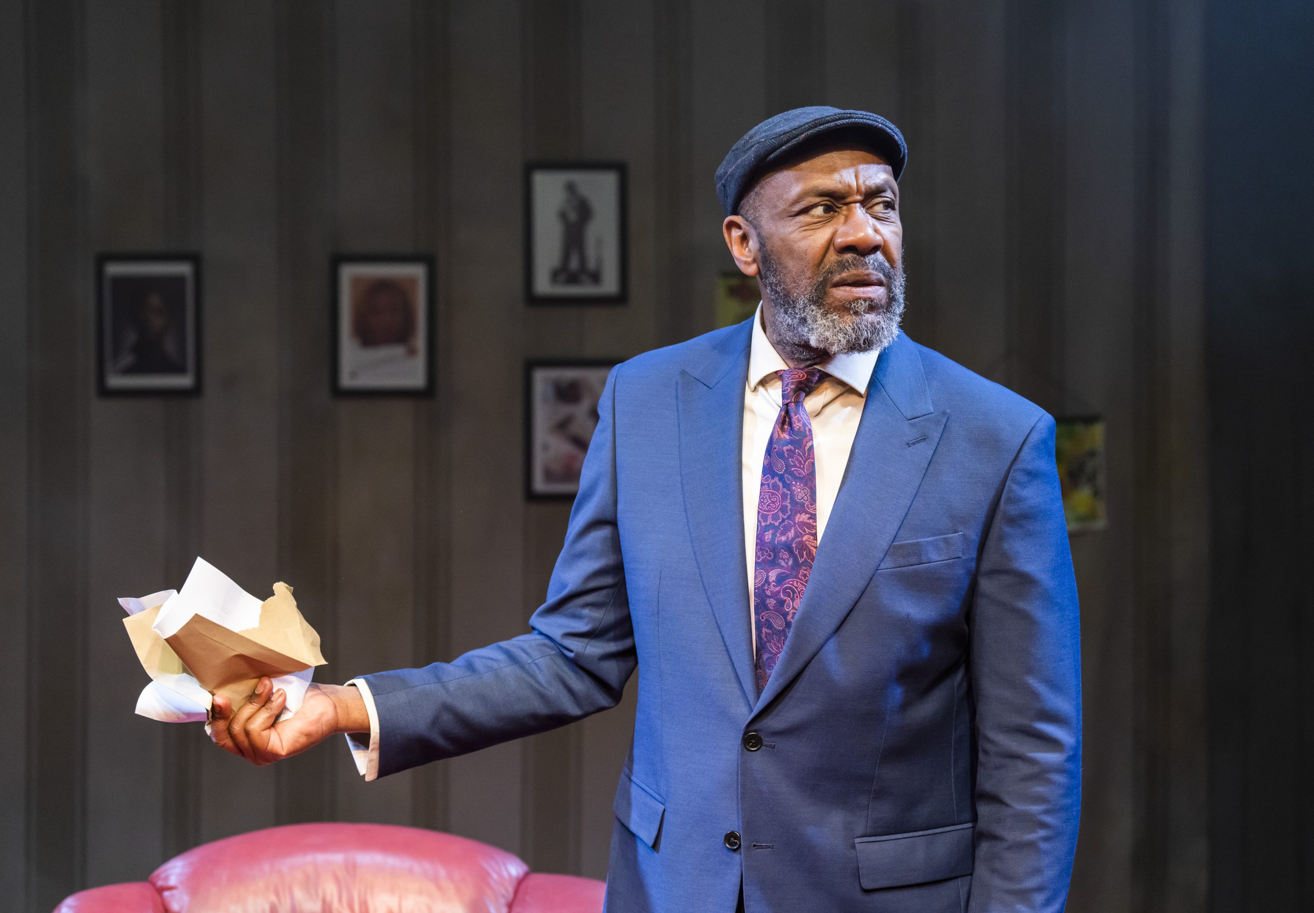 Lenny Henry in 'August in England' at Bush Theatre. Photo credit Tristram Kenton