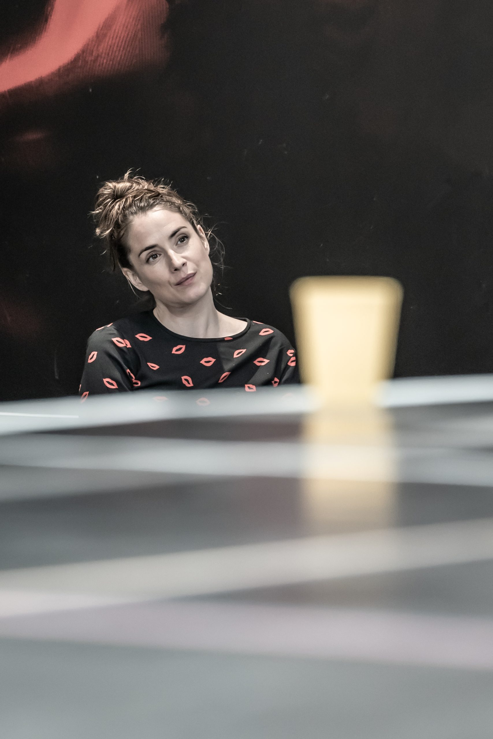 Playwright Lucy Prebble in rehearsal for The Effect at National Theatre. Image credit Marc Brenner