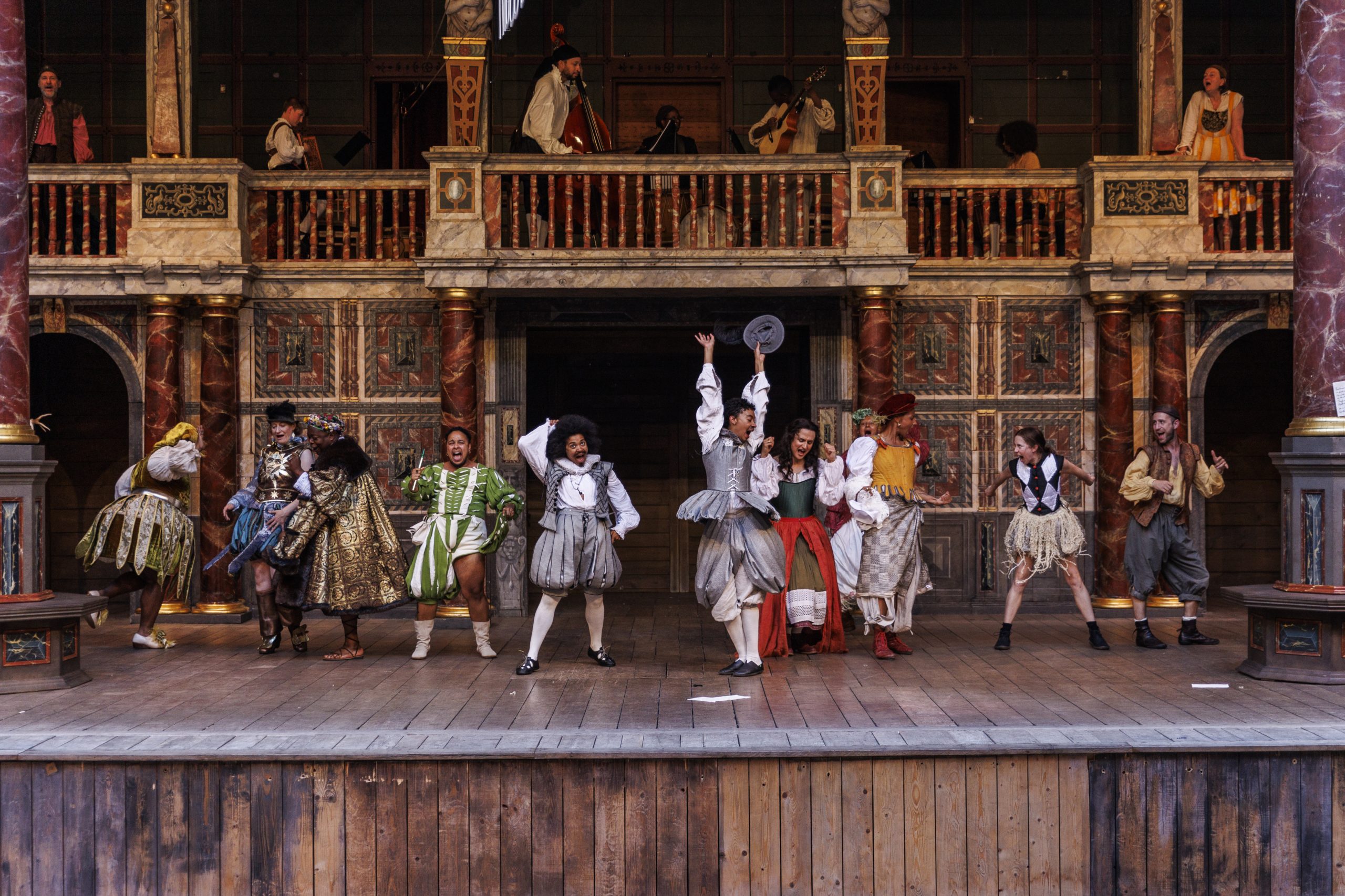 The Company in As You Like It at Shakespeare's Globe - Photo Credit: Ellie Kurttz.