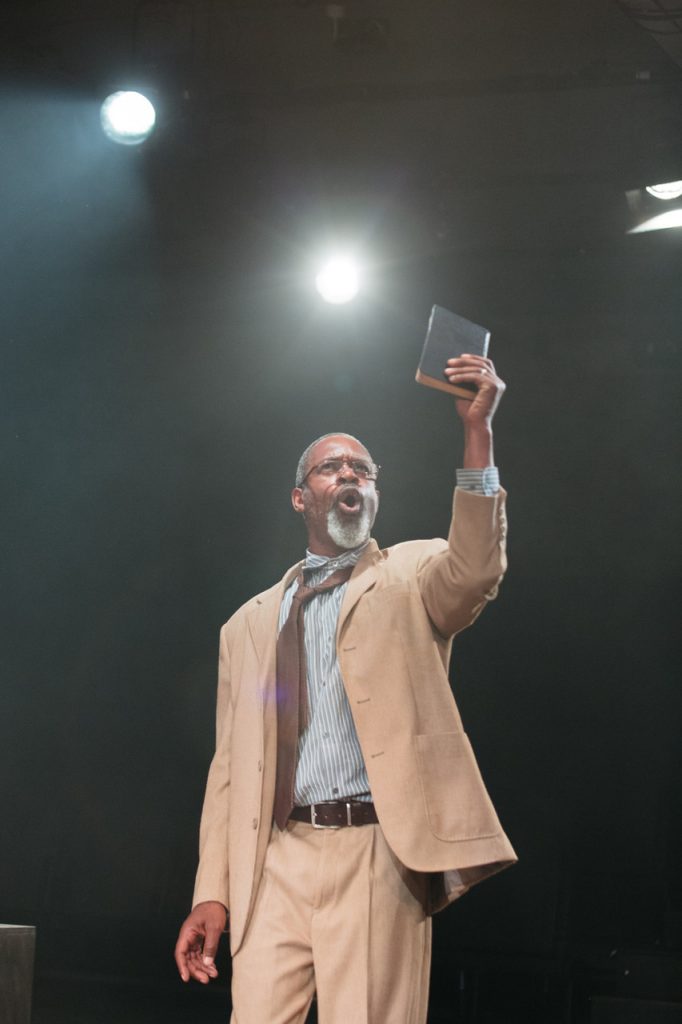 Wil Johnson in Leave Taking at the Bush Theatre © Helen Murray