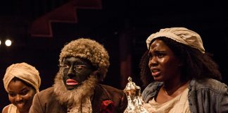 An Octoroon, Orange Tree Theatre Emmanuella Cole, Alistair Toovey and Vivian Oparah in An Octoroon - Orange Tree Theatre. Photo by The Other Richard