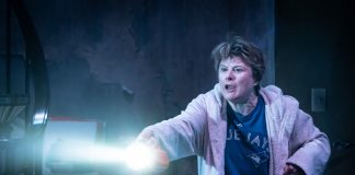 Appropriate by Brandon Jacob-Jenkins Monica Dolan (Toni) in Appropriate at the Donmar Warehouse. Directed by Ola Ince and designed by Fly Davis. Photo Marc Brenner