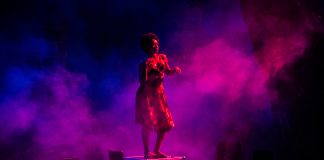 Kalakuta Republik Faso Danse Théâtre & Halles de Schaerbeek/Serge Aimé Coulibaly, Kalakuta Republik; Ida Faho. Image credit: Sophie Garcia