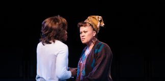 Strange Fruit by Caryl Phillips l-r Rakie Ayola as Vivian and Debra Stephens as Vernice in 'Strange Fruit' at the Bush Theatre. Photo credit Helen Murray