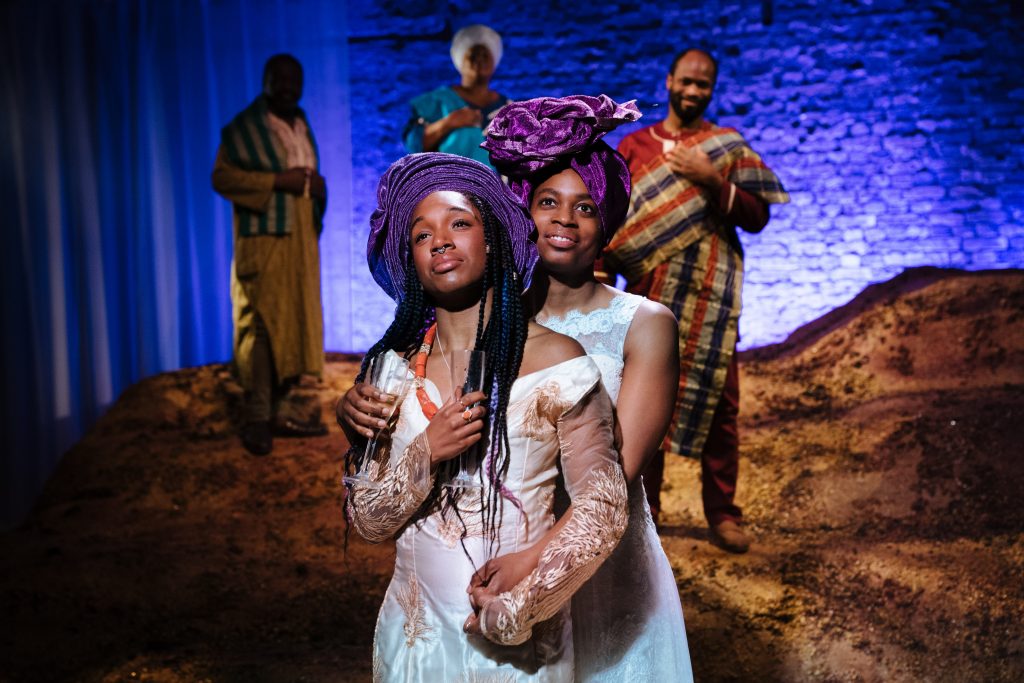 The cast in 'The High Table' at the Bush Theatre. Photo credit Helen Murray