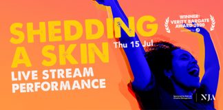 Live Stream of Amanda Wilkin’s stunning ★★★★★ show Shedding A Skin. Shedding A Skin by Amanda Wilkin - Soho Theatre