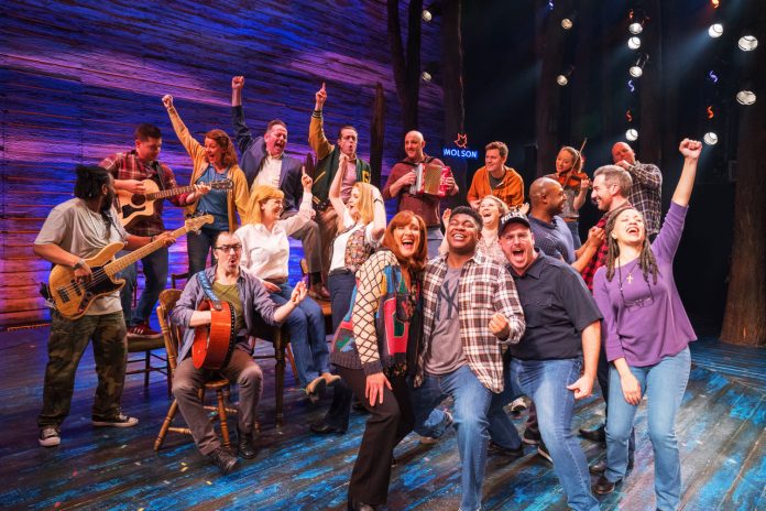 The West End company in Come From Away at the Phoenix Theatre 2020 Credit Craig Sugden