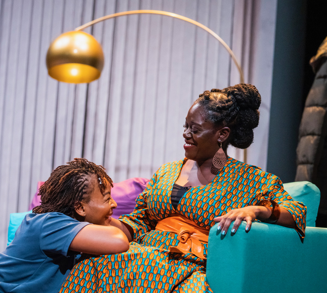 Uche Abuah and Michelle Asante in Notes on Grief, MIF 21. Tristram Kenton