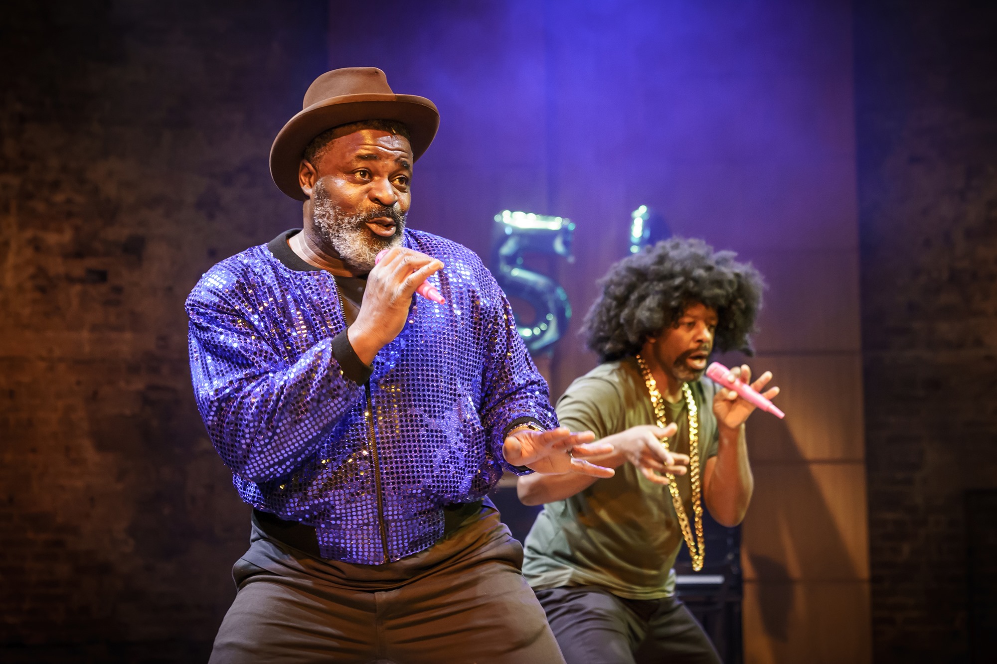 Hymn at the Almeida. Adrian Lester and Danny Sapani. Photo credit - Marc Brenner