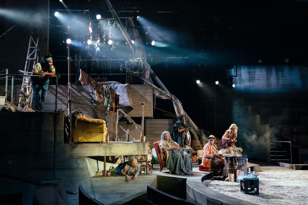 A scene from Paradise at the National Theatre. Photo by Helen Murray