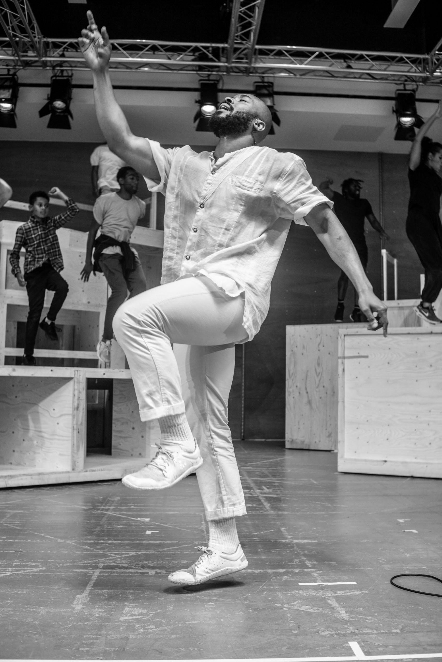 Arinzé Kene in rehearsal for Get Up Stand Up! The Bob Marley Musical Credit Craig Sugden