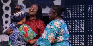 Here’s What She Said to Me – review Utopia Theatre presents Here's What She Said to Me - Christina Oshunniyi, Lebogang Fisher, Tomi Ogunjobi (c) Sharon Douglas