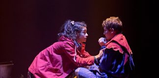 The Ocean at the End of the Lane – review Nia Towle (Lettie Hempstock) and James Bamford (the Boy) c. Manuel Harlan