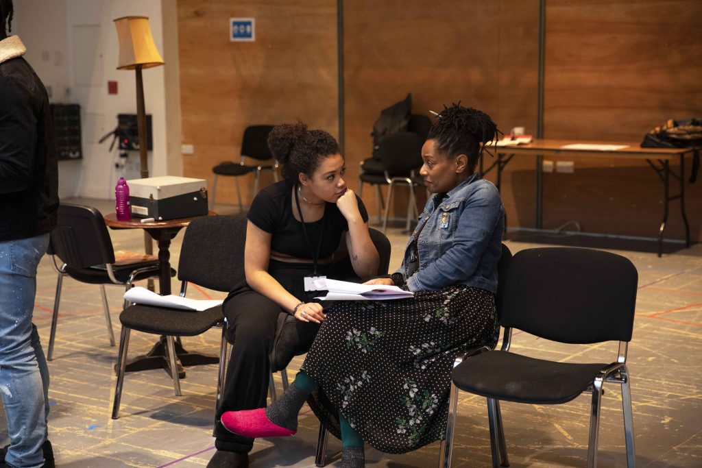 Ruby Barker, Suzette Llewellyn. Running with Lions rehearsals. Credit Zeinab Batchelor