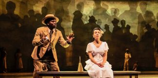 Small Island – review Leemore Marrett Jr and Leonie Elliott in Small Island (c) Johan Persson