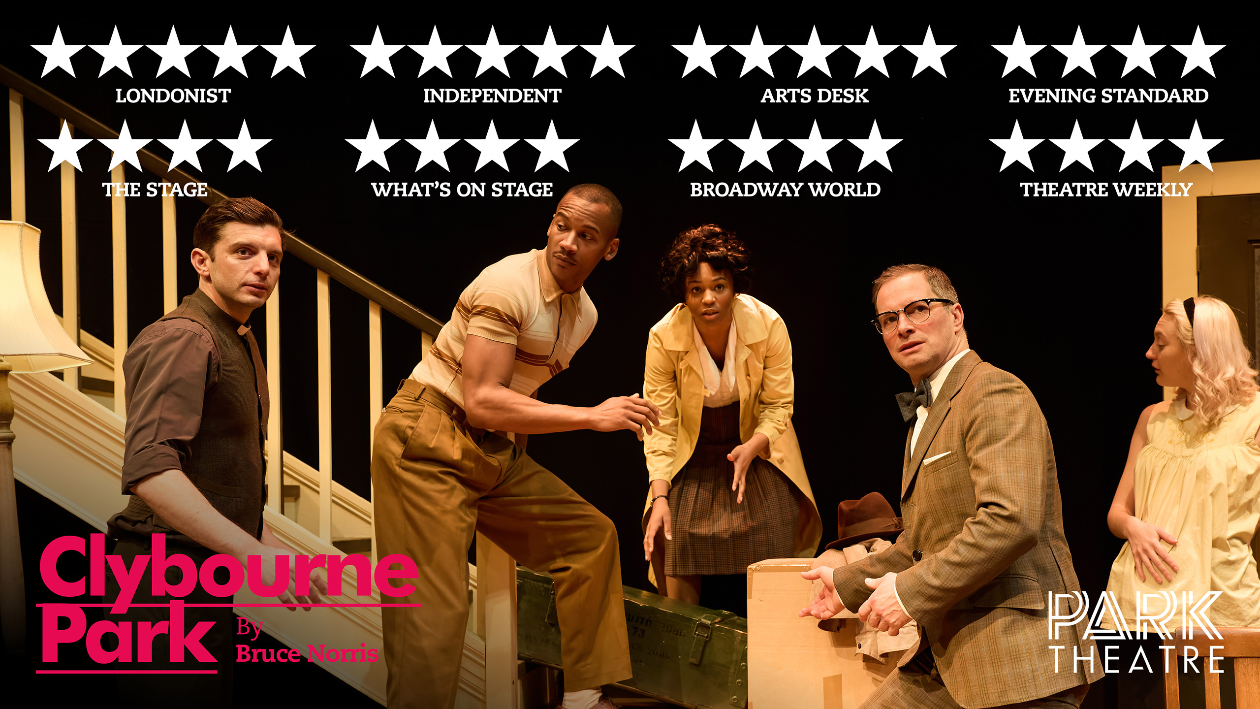 CLYBOURNE PARK by Bruce Norris. Park Theatre,, London