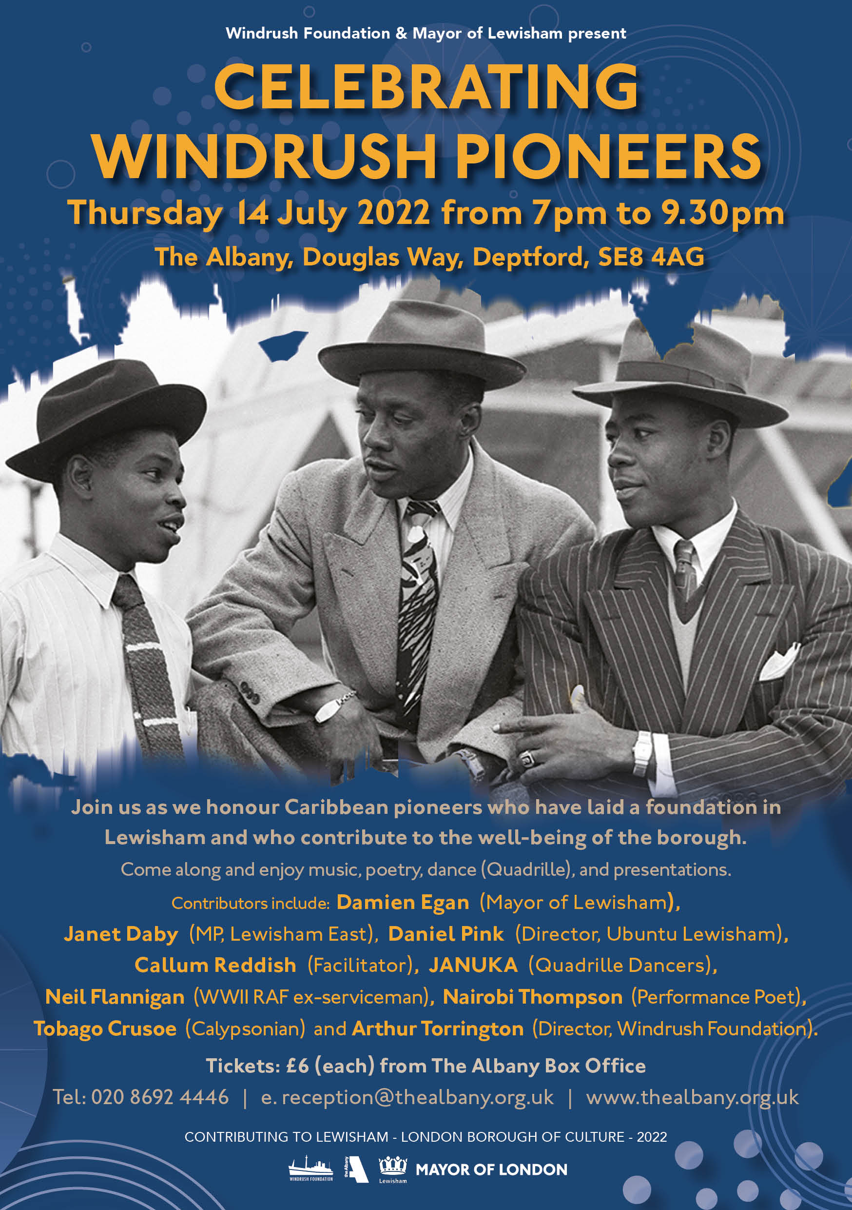 CELEBRATING WINDRUSH PIONEERS Thursday 14 July 2022