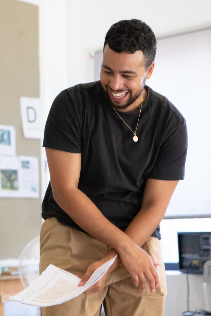 Aaron Anthony in Yellowman rehearsals - photo by Ali Wright