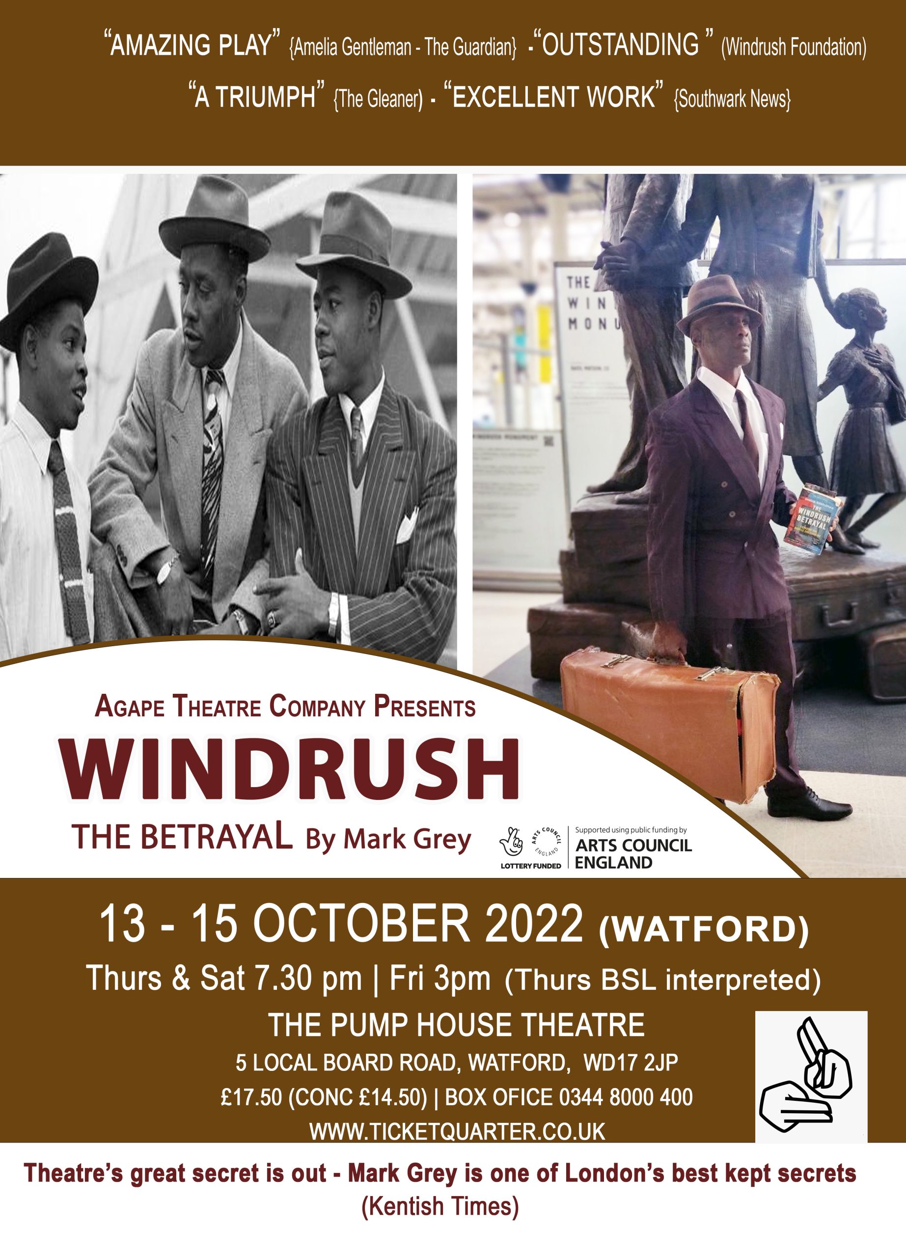 Windrush the Betryal by Mark Grey,  Watford Pump House