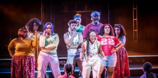 Once On This Island – review Gabrielle Brooks (Ti Moune) and the ensemble of 'Once On This Island' at Regent's Park Open Air Theatre. Photographer Marc Brenner