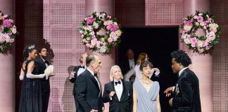 Pygmalion by George Bernard Shaw – review The Company in Pygmalion at The Old Vic (c) Manuel Harlan