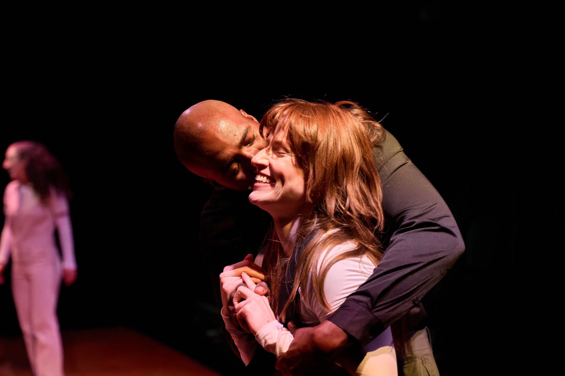 Martins Imhangbe (Othello) and Rose Riley (Desdemona) in Othello, Photo by Mark Douet