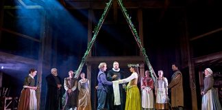 Hamnet by Maggie O’Farrell review The cast of Hamnet. Photo by Manuel Harlan © RSC