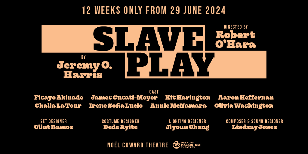 The UK premiere of Slave Play by Jeremy O'Harris - the most Tony-nominated play of all time comes to London
