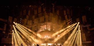 Standing at the Sky’s Edge – review: The cast of Standing at the Sky's Edge in the West End. Credit Brinkhoff-Moegenburg. Featuring the I Love You Bridge copyright 2001 Jason Lowe