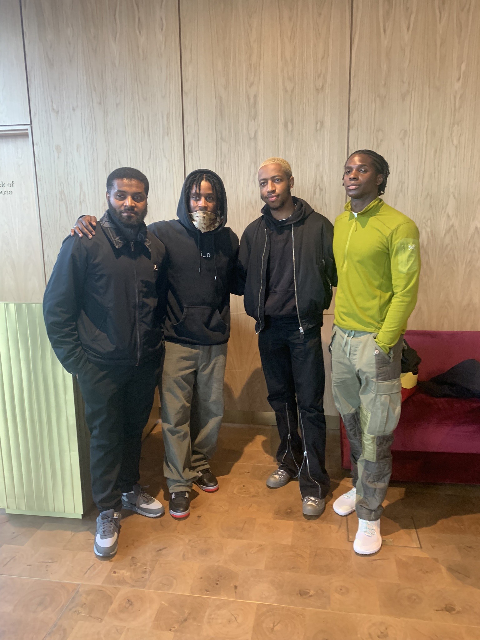L to right: Red Pitch roundtable at Soho Place
Tyrell Williams, Francis Lovehall , Khalil Madovi, Kedar Williams-Stirling
