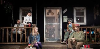 The Comeuppance by Branden Jacobs-Jenkins – review The Comeuppance Ferdinand Kingsley, Katie Leung, Yolanda Kettle, Tamara Lawrance and Anthony Welsh- (Almeida Theatre ) Credit. Marc Brenner