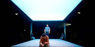 The Cord by Bijan Sheibani – review The company in 'The Cord' at Bush Theatre. Photo Manuel Harlan