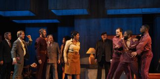 Coriolanus by William Shakespeare – review The cast of Coriolanus at the National Theatre (c) Misan Harriman