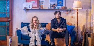 Barcelona – review Barcelona, Lily Collins and Alvaro Morte. Photo by Marc-Brenner