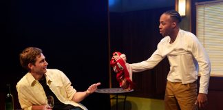 King James by Rajiv Joseph – review Sam Mitchell and Ényì Okoronkwo in King James credit Mark Douet