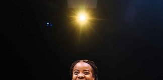 Alice in Wonderland – review Tatenda Matsvai as Alice, photo credit Helen Murray