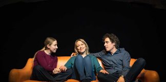 Unicorn by Mike Bartlett – review Erin Doherty (Kate), Nicola Walker (Polly) and Stephen Mangan (Nick) in Unicorn. Credit Marc Brenner