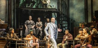 Hadestown – review The cast of Hadestown - Photography by Marc Brenner